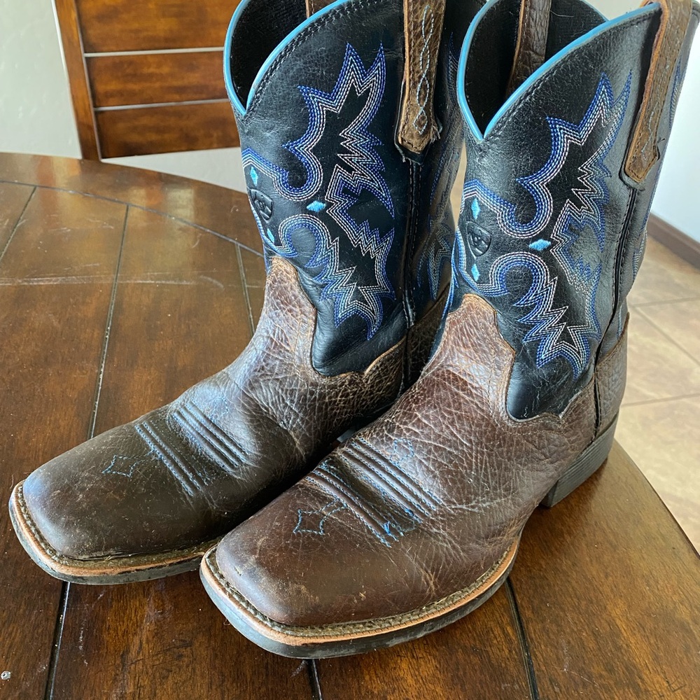 Ariat Youth Brown and Blue Western Boots